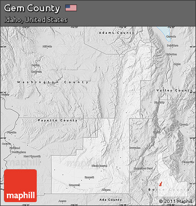 Silver Style Map of Gem County