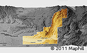 Physical Panoramic Map of Gem County, darken, desaturated