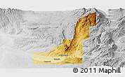 Physical Panoramic Map of Gem County, lighten, desaturated