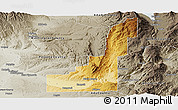 Physical Panoramic Map of Gem County, semi-desaturated