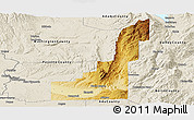 Physical Panoramic Map of Gem County, shaded relief outside