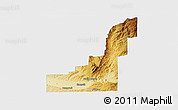 Physical Panoramic Map of Gem County, single color outside