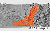 Political Panoramic Map of Gem County, desaturated