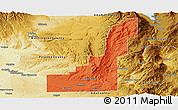 Political Panoramic Map of Gem County, physical outside