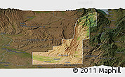 Satellite Panoramic Map of Gem County, darken