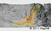 Satellite Panoramic Map of Gem County, desaturated