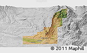 Satellite Panoramic Map of Gem County, lighten, desaturated