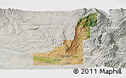 Satellite Panoramic Map of Gem County, lighten, semi-desaturated