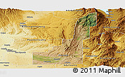 Satellite Panoramic Map of Gem County, physical outside