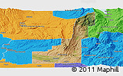 Satellite Panoramic Map of Gem County, political outside