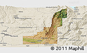 Satellite Panoramic Map of Gem County, shaded relief outside