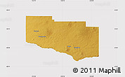 Physical Map of Jerome County, cropped outside