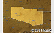Physical Map of Jerome County, darken