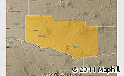Physical Map of Jerome County, semi-desaturated