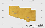 Physical Map of Jerome County, single color outside