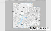 Gray 3D Map of Kootenai County, single color outside
