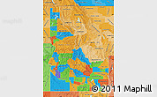 Political Map of Idaho, political shades outside