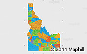 Political Map of Idaho, single color outside