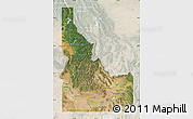 Satellite Map of Idaho, lighten