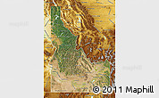 Satellite Map of Idaho, physical outside