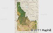 Satellite Map of Idaho, shaded relief outside