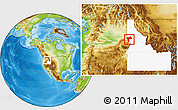 Physical Location Map of Nez Perce County, highlighted parent region