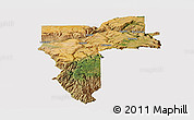 Satellite Panoramic Map of Nez Perce County, cropped outside