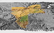 Satellite Panoramic Map of Nez Perce County, desaturated