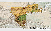 Satellite Panoramic Map of Nez Perce County, lighten