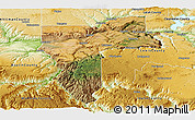 Satellite Panoramic Map of Nez Perce County, physical outside