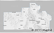 Gray 3D Map of Oneida County, single color outside