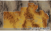 Physical 3D Map of Oneida County, semi-desaturated