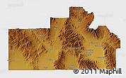 Physical 3D Map of Oneida County, single color outside