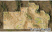 Satellite 3D Map of Oneida County, darken