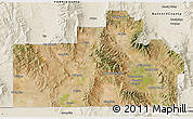Satellite 3D Map of Oneida County, shaded relief outside