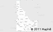 Silver Style Simple Map of Idaho, single color outside