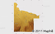 Physical Map of Twin Falls County, cropped outside