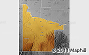 Physical Map of Twin Falls County, desaturated