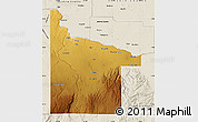 Physical Map of Twin Falls County, shaded relief outside