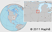 Gray Location Map of ZIP code 60004