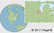 Savanna Style Location Map of ZIP code 60004