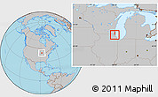 Gray Location Map of ZIP code 60031