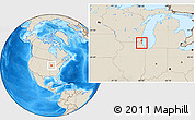 Shaded Relief Location Map of ZIP code 60031