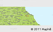 Physical Panoramic Map of ZIP code 60053