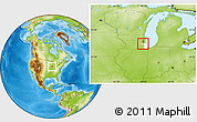 Physical Location Map of ZIP code 60067, highlighted county