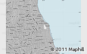 Gray Map of ZIP code 60076