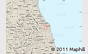Shaded Relief Map of ZIP code 60076