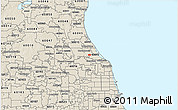 Shaded Relief 3D Map of ZIP code 60082