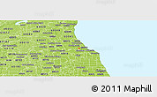 Physical Panoramic Map of ZIP code 60082