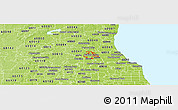 Physical Panoramic Map of ZIP code 60089